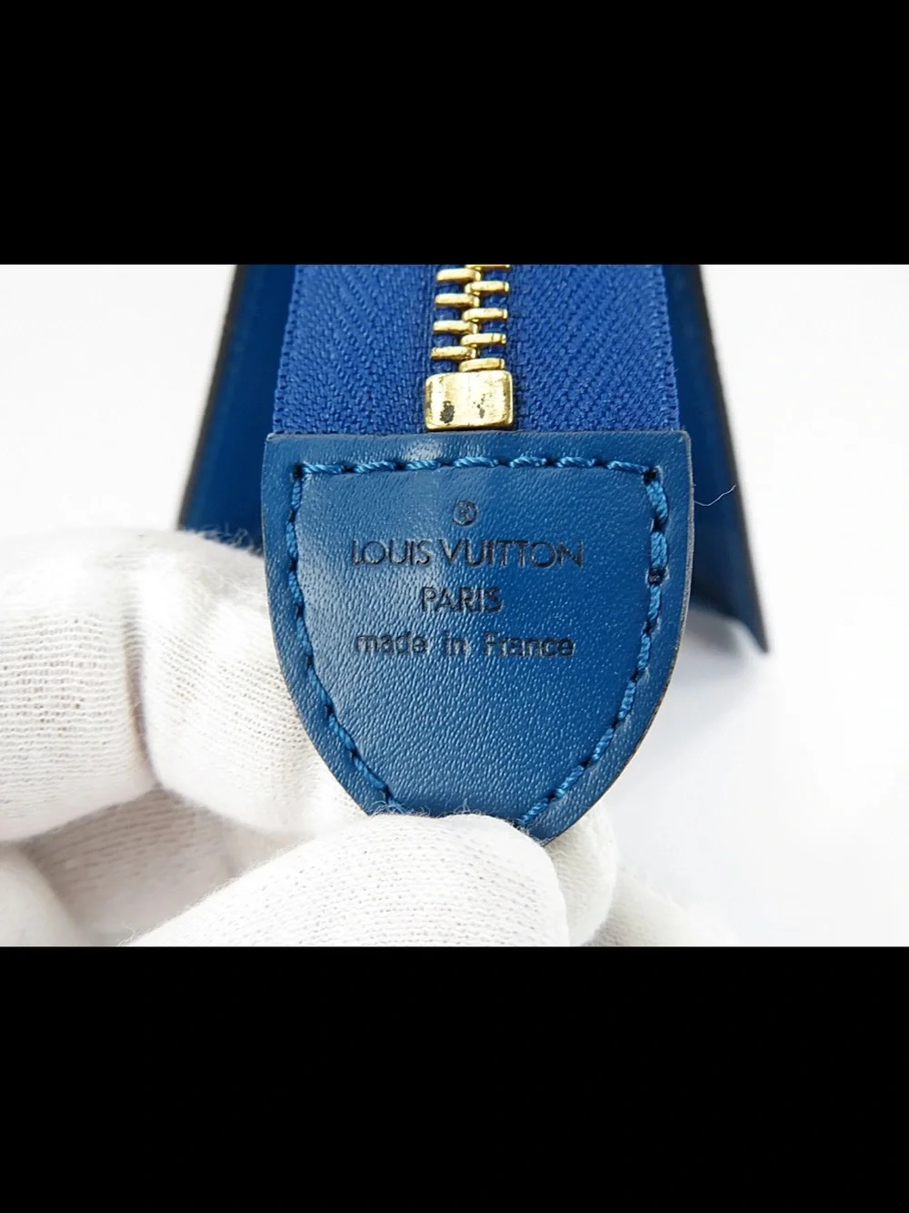 Louis Vuitton Blue Textured Epi Leather Top-Handle Tote